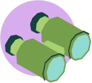 An illustration of binoculars